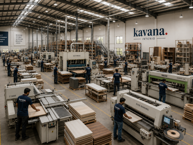 Kavana Interio factory floor, Sarjapura Road